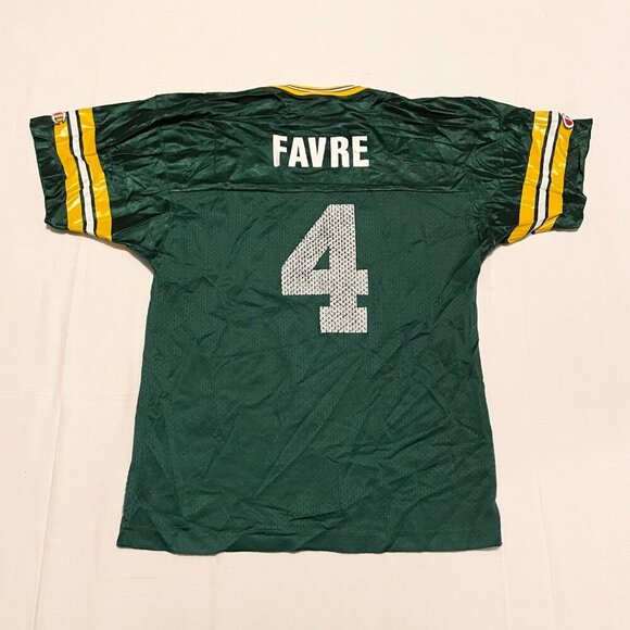 Champion Green Bay Packers Brett Favre #4 Youth Large 14-16 NFL Jersey - Picture 10 of 16